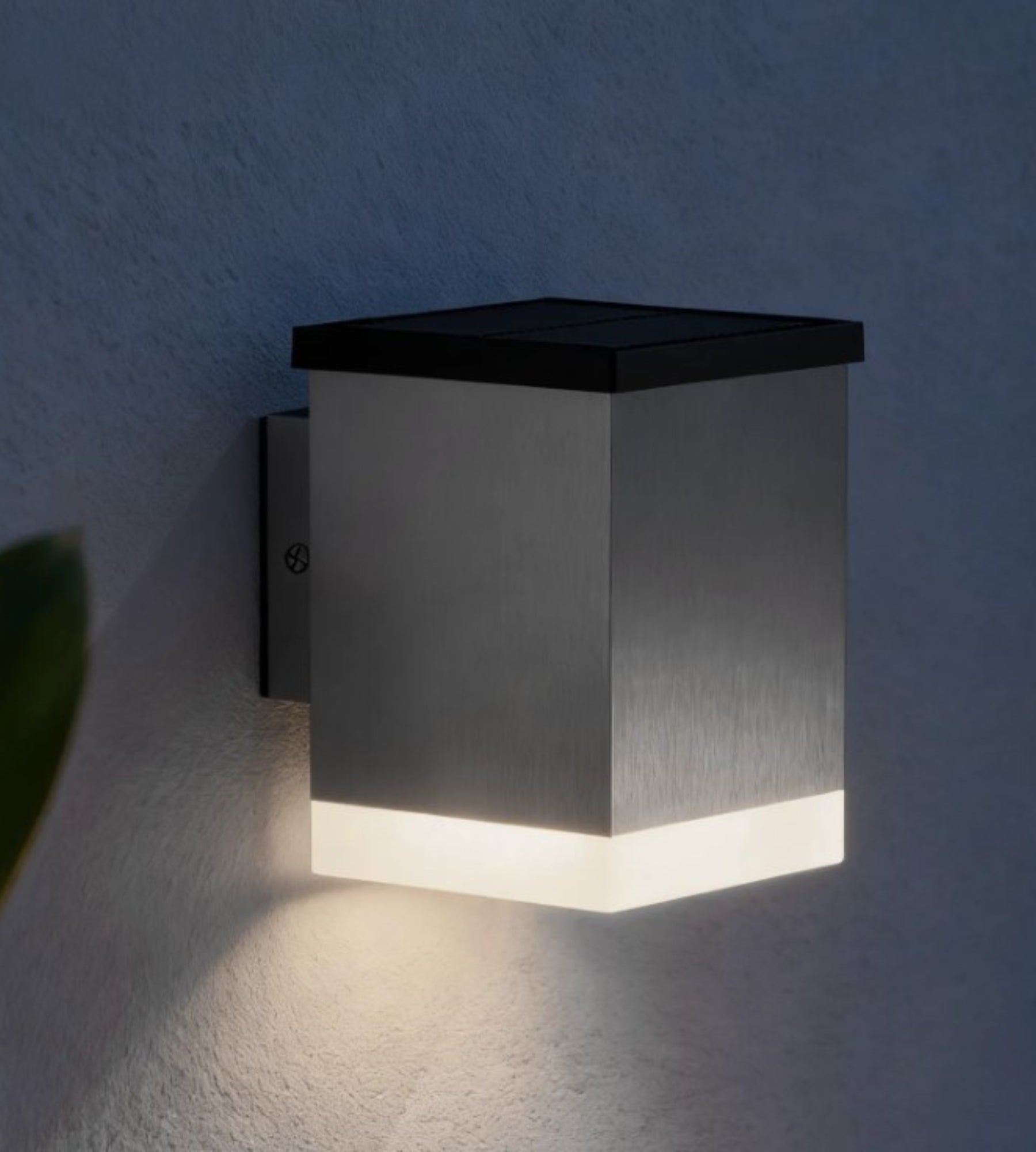 Outdoor LED wall lamp solar QUADRO, Stainless steel — 2