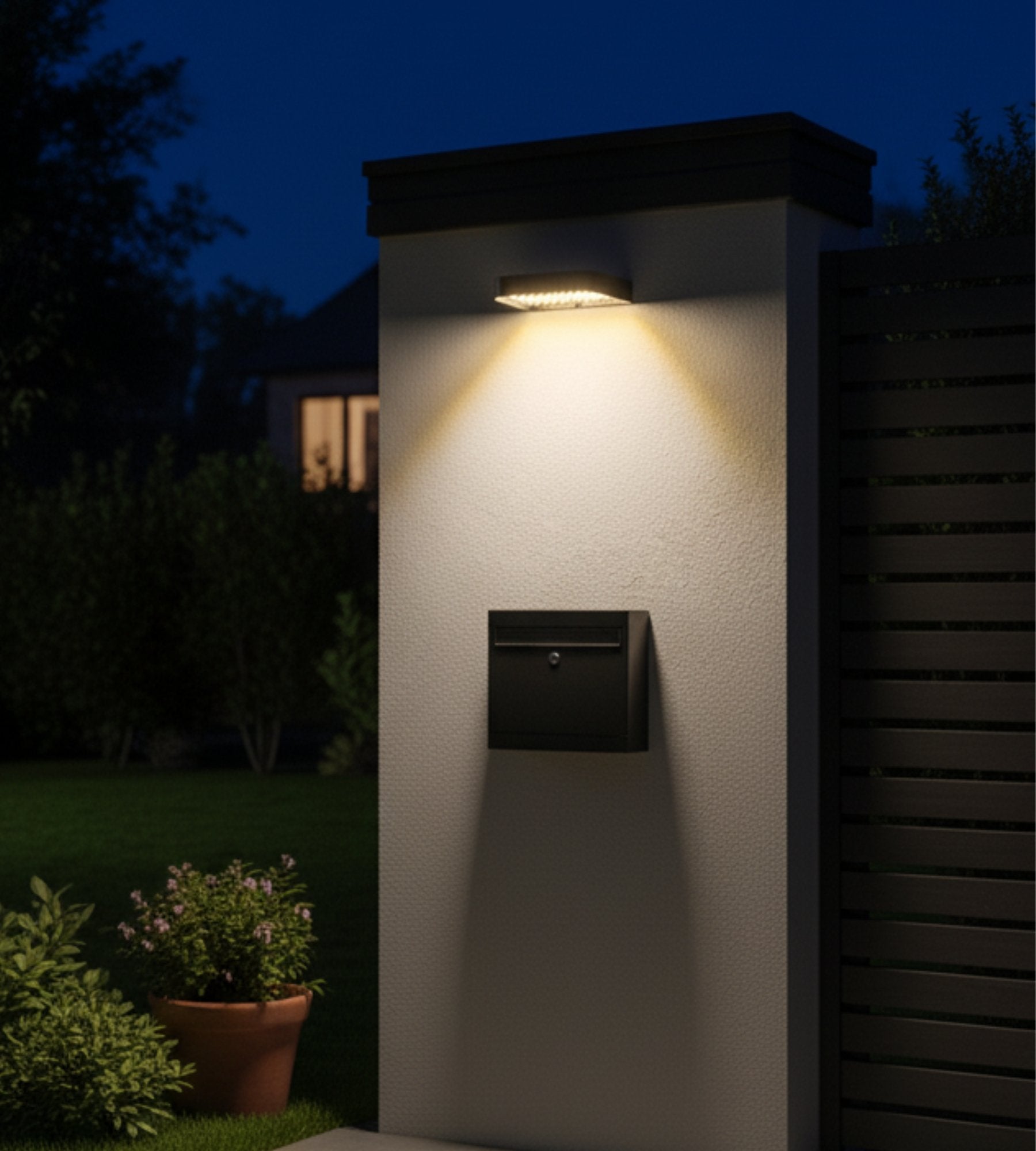 Solar-LED-Wandleuchte SOLEN mit Bewegungsmelder – Hausnummer zum Aufkleben — 7