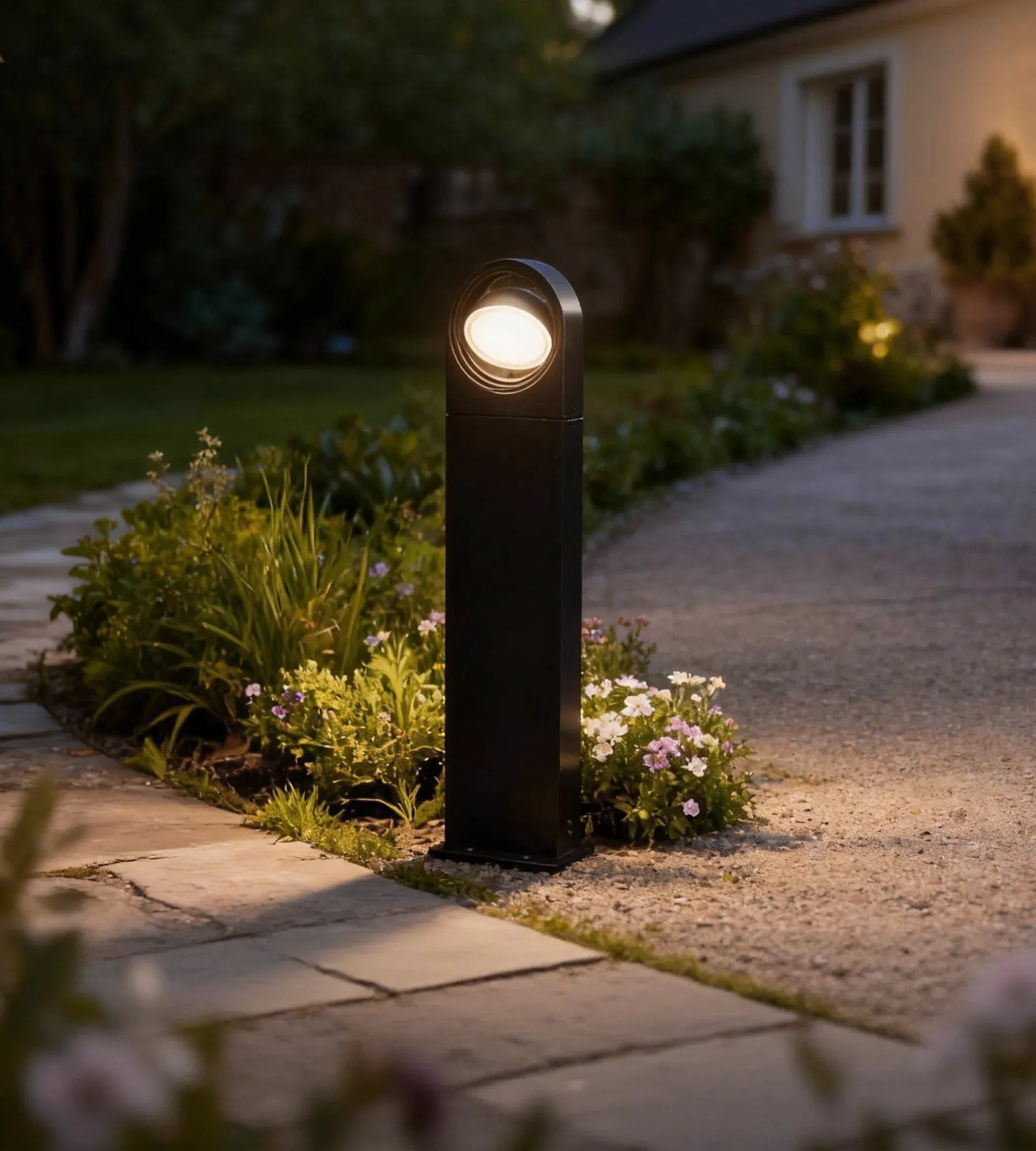 Borne extérieure LED EXPLORER, Noire, Tête orientable — 5