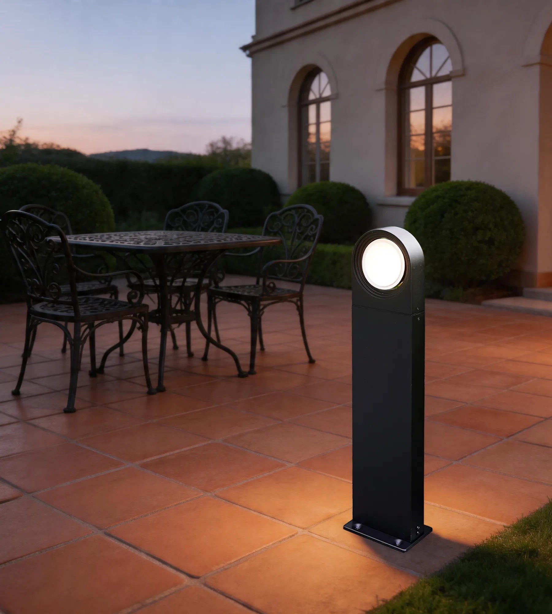 Terminal exterior LED EXPLORER, Negro, Cabezal ajustable — 6