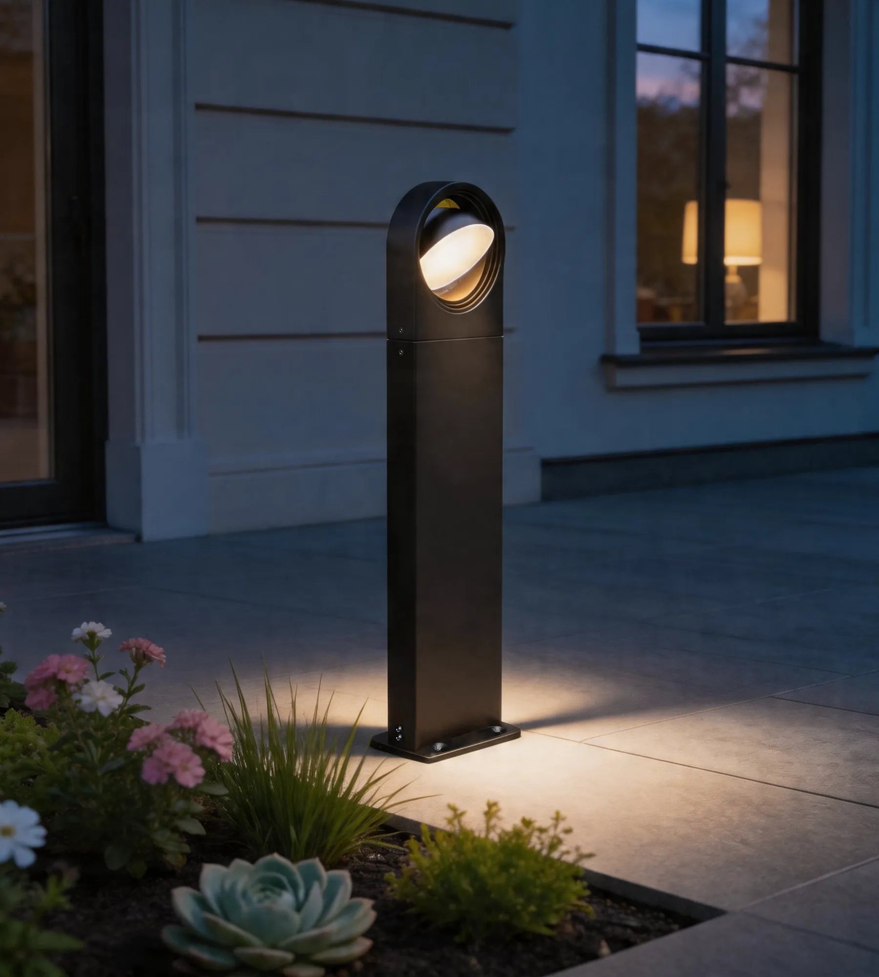 Terminal exterior LED EXPLORER, Negro, Cabezal ajustable — 2