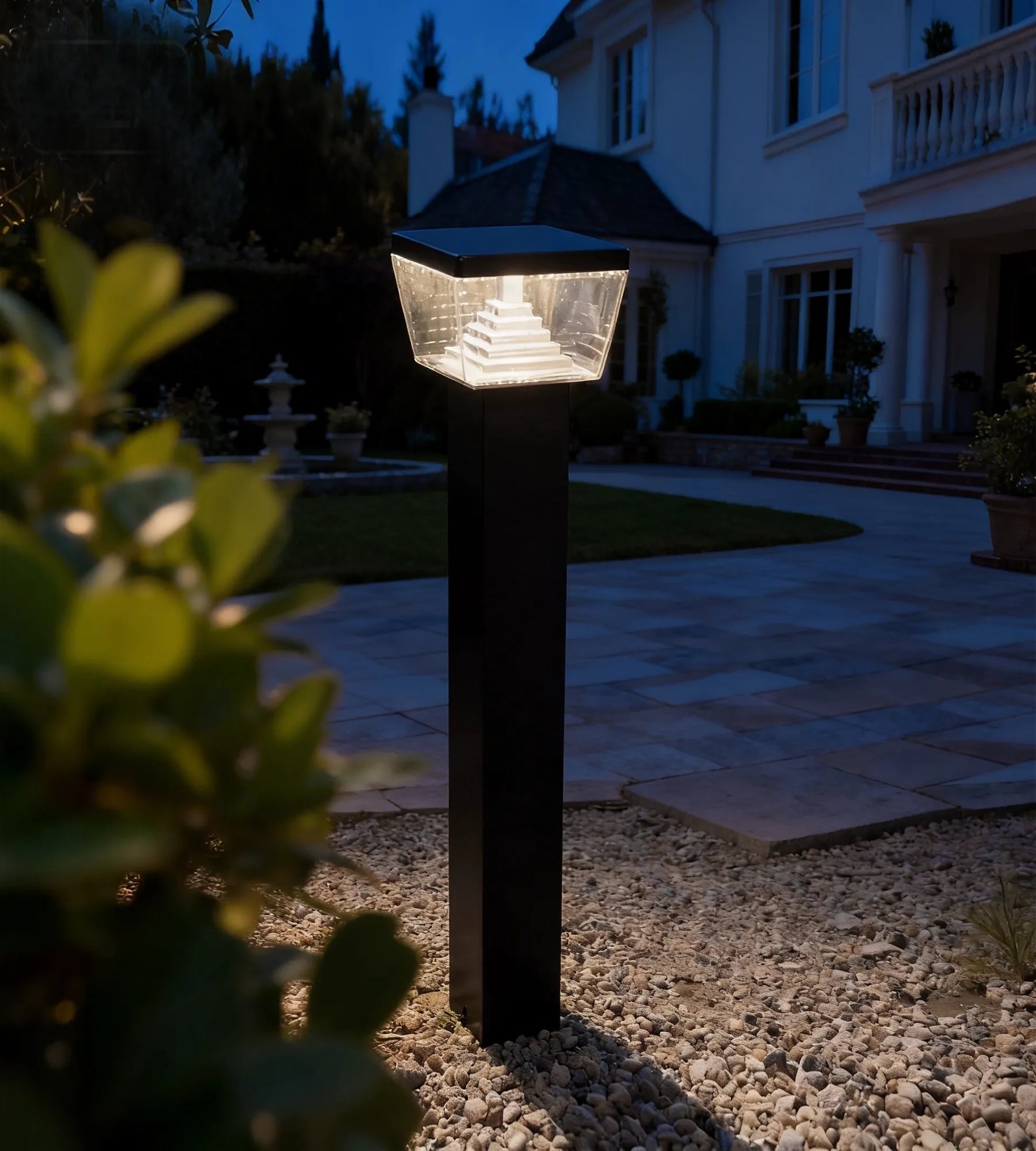 Borne extérieure LED LIBERTY, Noire, 1000 lumens — 4