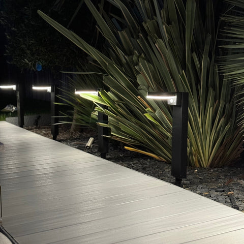 Paletto LED solare DAYTONA - Rilevatore di movimento - 3 modalità di illuminazione da 75 a 600 lumen - Lumihome