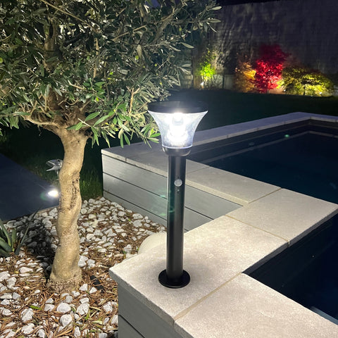 Paletto LED solare DIVA - Rilevatore di movimento - 3 modalità di illuminazione da 75 a 600 lumen - Lumihome