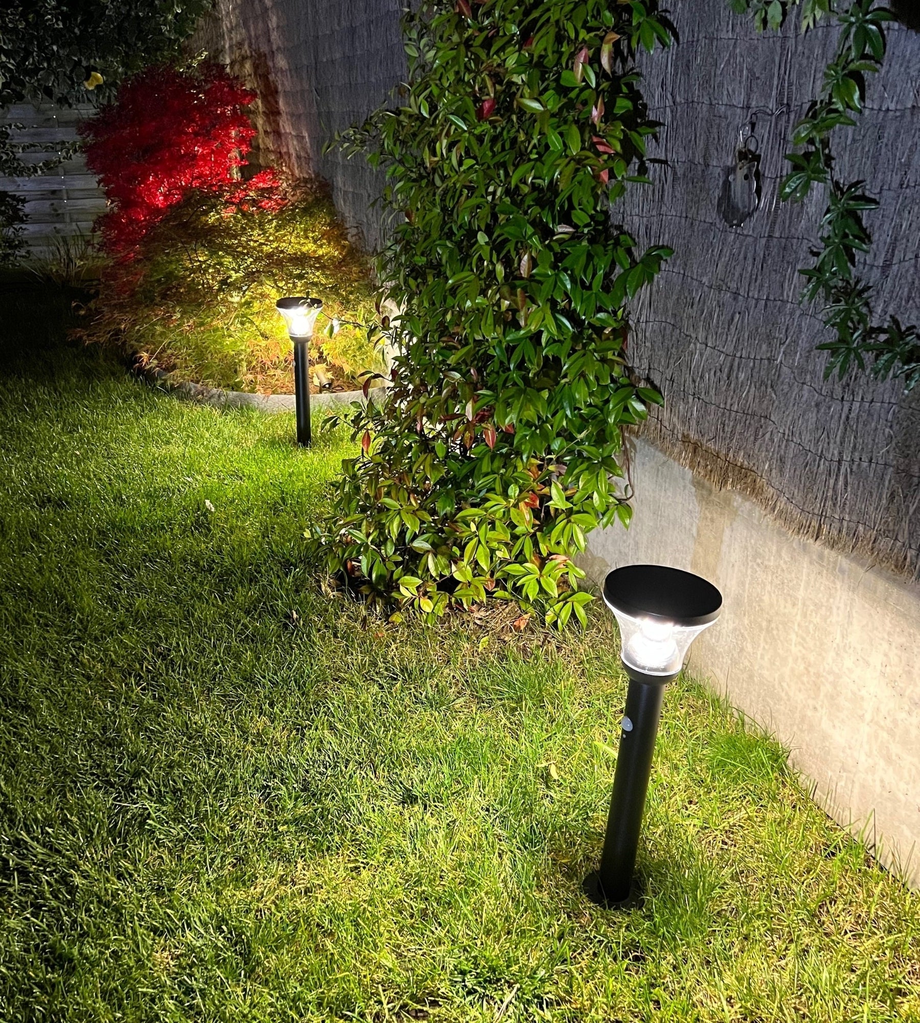 Bolardo solar LED para exterior DIVA, negro, 53 cm, con detector - 3 modos de iluminación de 100 a 1000 lúmenes — 7
