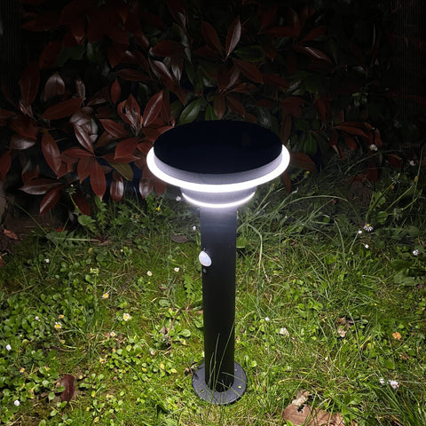 Paletto LED solare GENOVA - Rilevatore di movimento - 3 modalità di illuminazione da 75 a 600 lumen - Lumihome