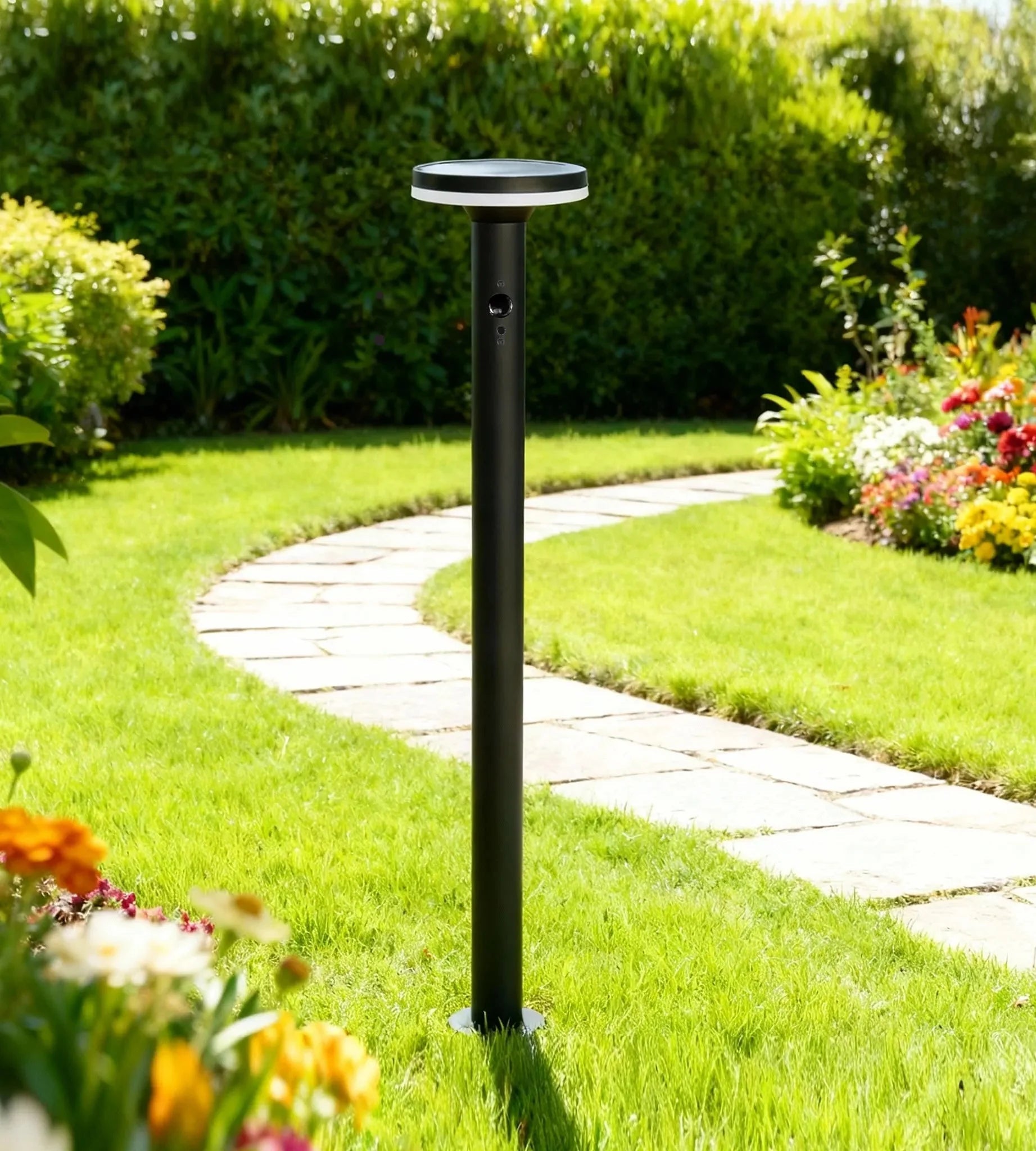 Paletto da esterno LED solare LIVING, con rilevatore - 3 modalità di illuminazione da 75 a 600 lumen
