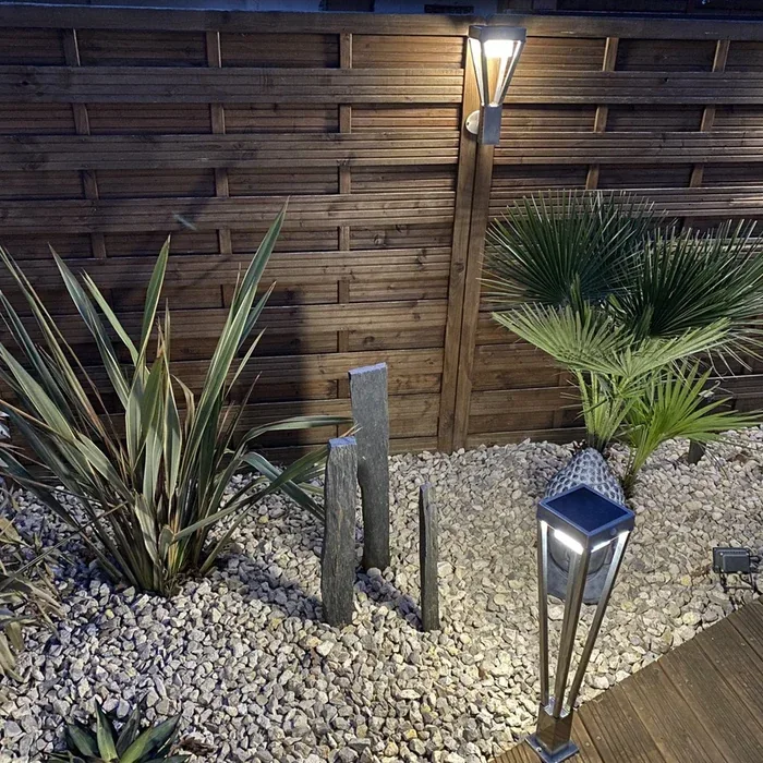 Solar-LED-Wegeleuchte LUXOR mit Bewegungsmelder, Schwarz, 72 cm – 3 Leuchtmodi 75 bis 600 Lumen — 4