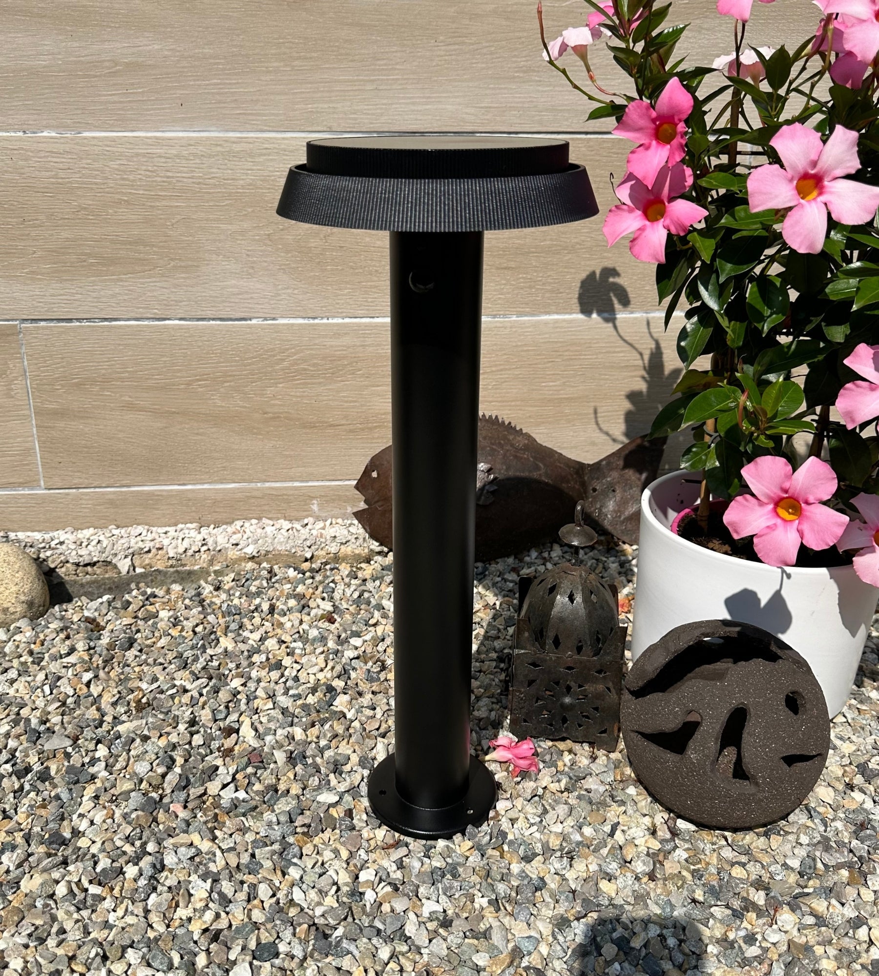 Solar-LED-Wegeleuchte NORMAN mit Bewegungsmelder, Schwarz – Lichtfarbe einstellbar 3000 bis 6500 K — 5