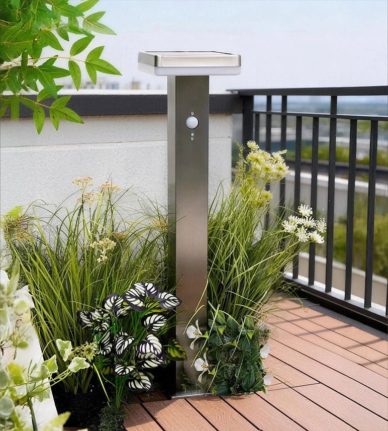 Solar-LED-Wegeleuchte SPELLO mit Bewegungsmelder, Edelstahl
