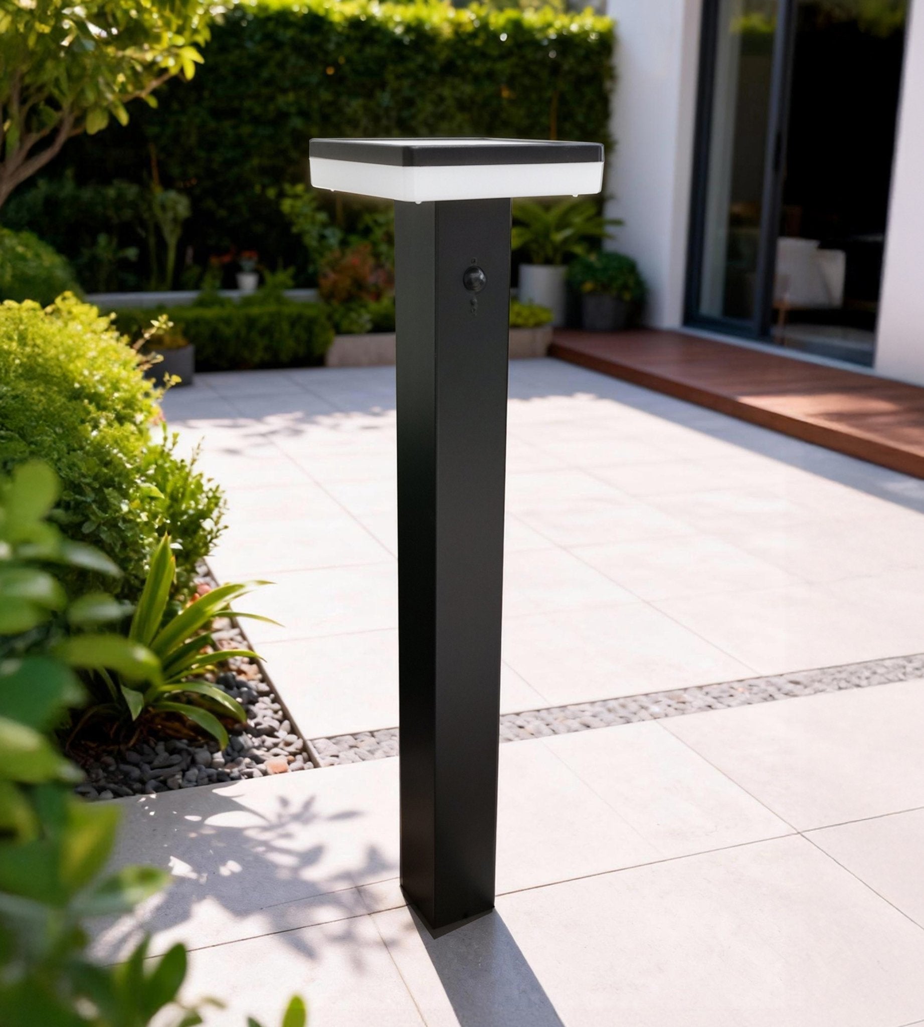 Solar-LED-Wegeleuchte SUN-1000 mit Bewegungsmelder, 84 cm – 3 Leuchtmodi 150 bis 1000 Lumen