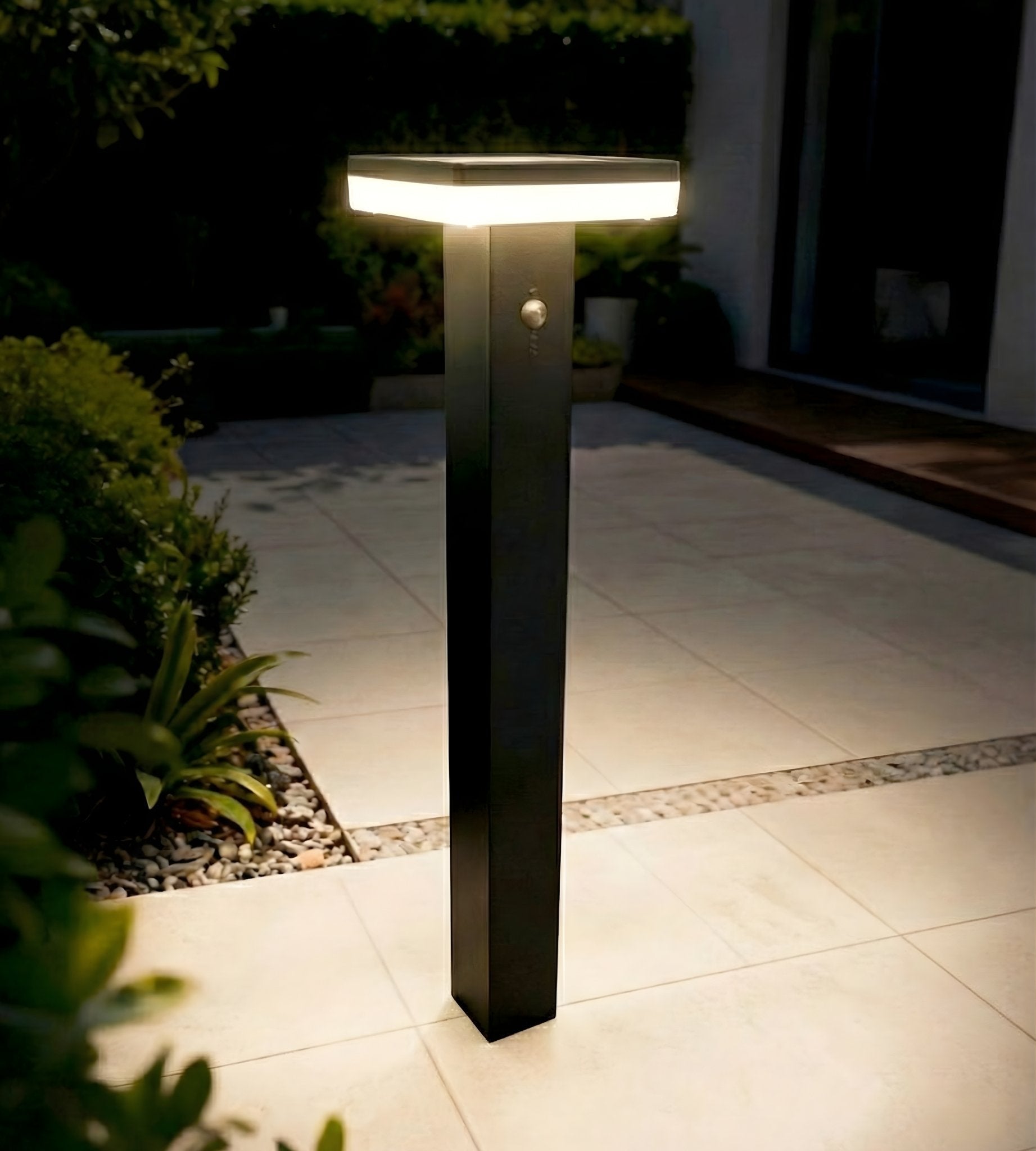 Bolardo solar LED para exterior SUN–1000, 84 cm, con detector - 3 modos de iluminación de 150 a 1000 lúmenes — 2
