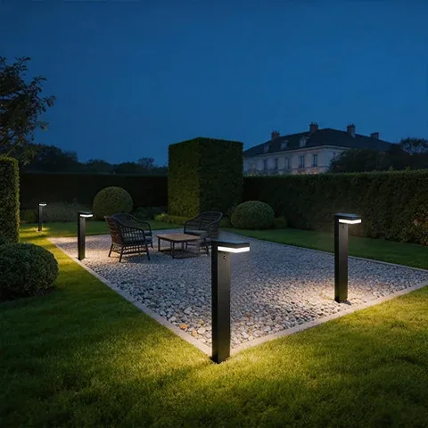 Solar-LED-Wegeleuchte VENUS mit Bewegungsmelder, Schwarz, 70 cm – 3 Leuchtmodi 100 bis 1000 Lumen — 3