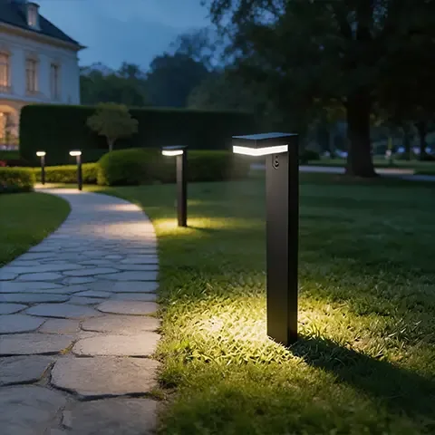 Solar-LED-Wegeleuchte VENUS mit Bewegungsmelder, Schwarz, 70 cm – 3 Leuchtmodi 100 bis 1000 Lumen — 1