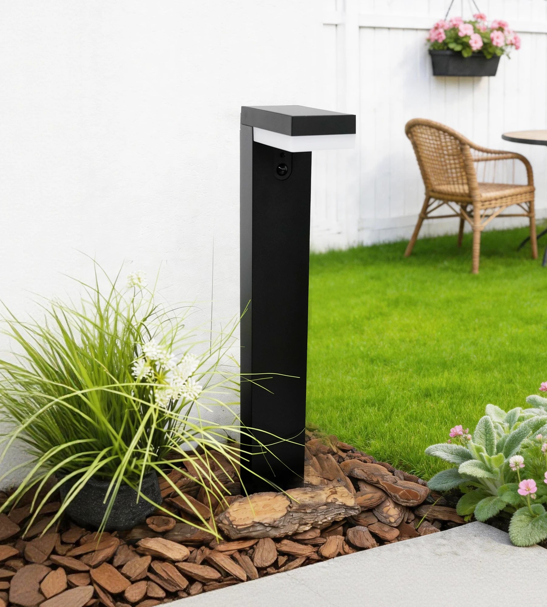 Solar-LED-Wegeleuchte VENUS mit Bewegungsmelder, Schwarz, 70 cm – 3 Leuchtmodi 100 bis 1000 Lumen — 3