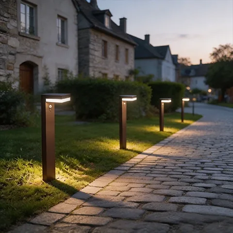 Solar-LED-Wegeleuchte VENUS mit Bewegungsmelder, Braun, 70 cm – 3 Leuchtmodi 100 bis 1000 Lumen — 4
