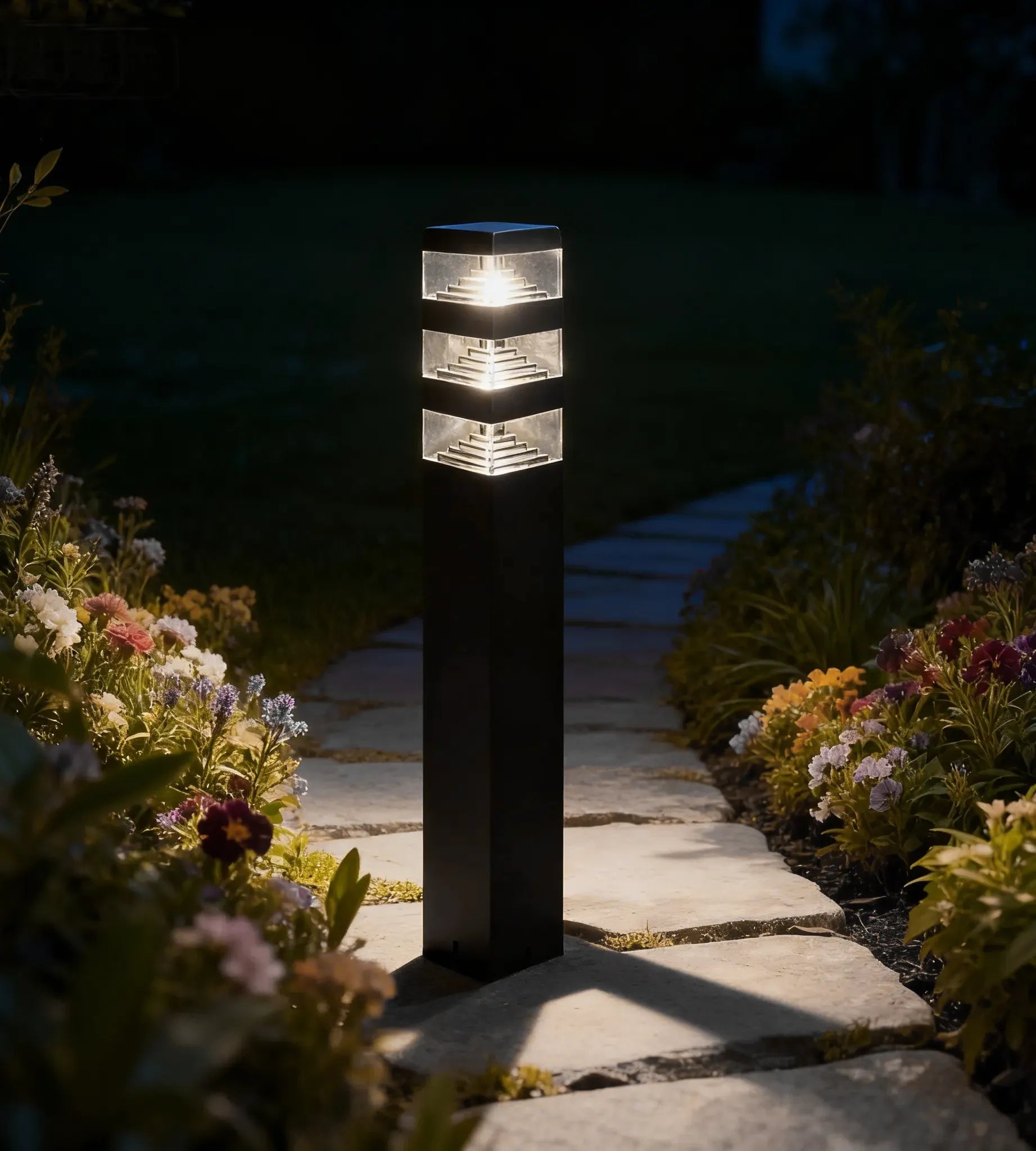 Terminal exterior LED piramidal, 1500 lúmenes, Blanco neutro - 48 LEDs — 2