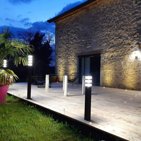 Paletto piramidale 48 LED - 230V - Altezza 80cm - 1500 lumen - Lumihome-France.com