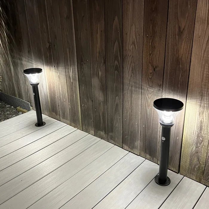 Solar-LED-Wegeleuchte DIVA mit Bewegungsmelder, Schwarz, 53 cm – 3 Leuchtmodi 100 bis 1000 Lumen — 4