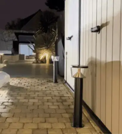 Paletto solare da esterno a LED DUBLIN, nero, 94 cm, con rilevatore - 3 modalità di illuminazione da 100 a 1000 lumen — 5