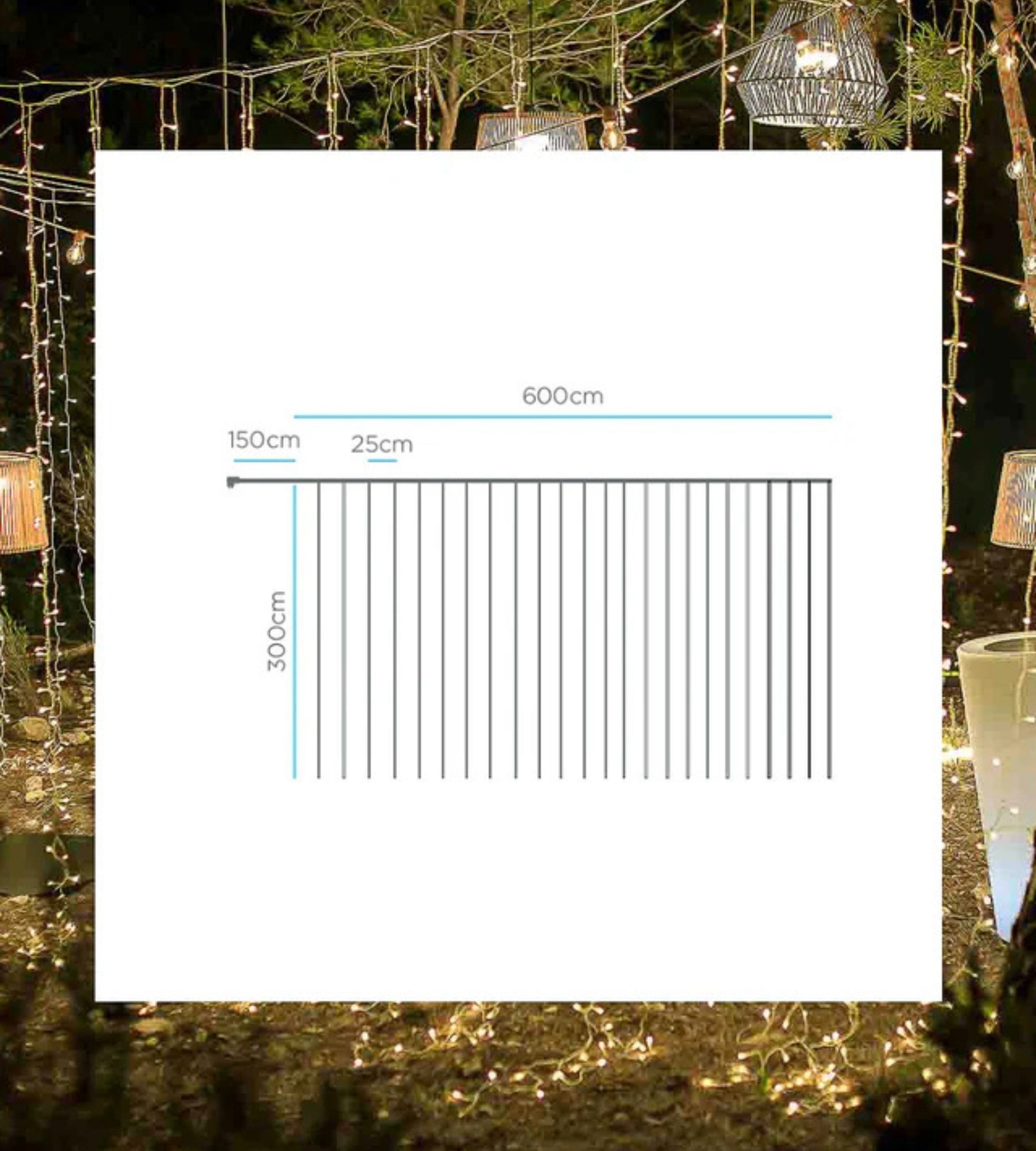 LED-Lichtervorhang LUCEO – Warmweiß – dekorative Beleuchtung — 5