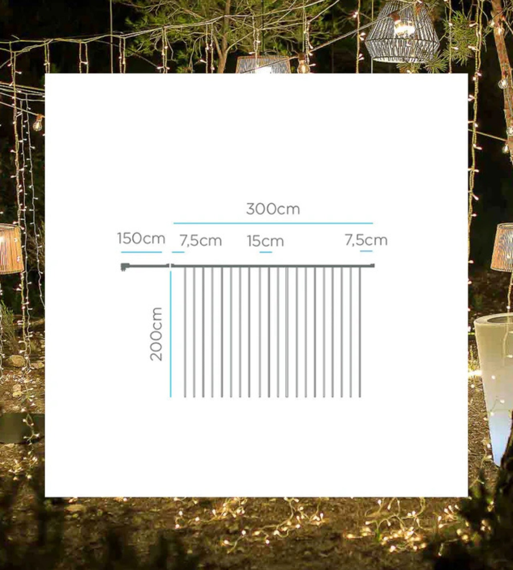 LED-Lichtervorhang LUCEO – Warmweiß – dekorative Beleuchtung — 4