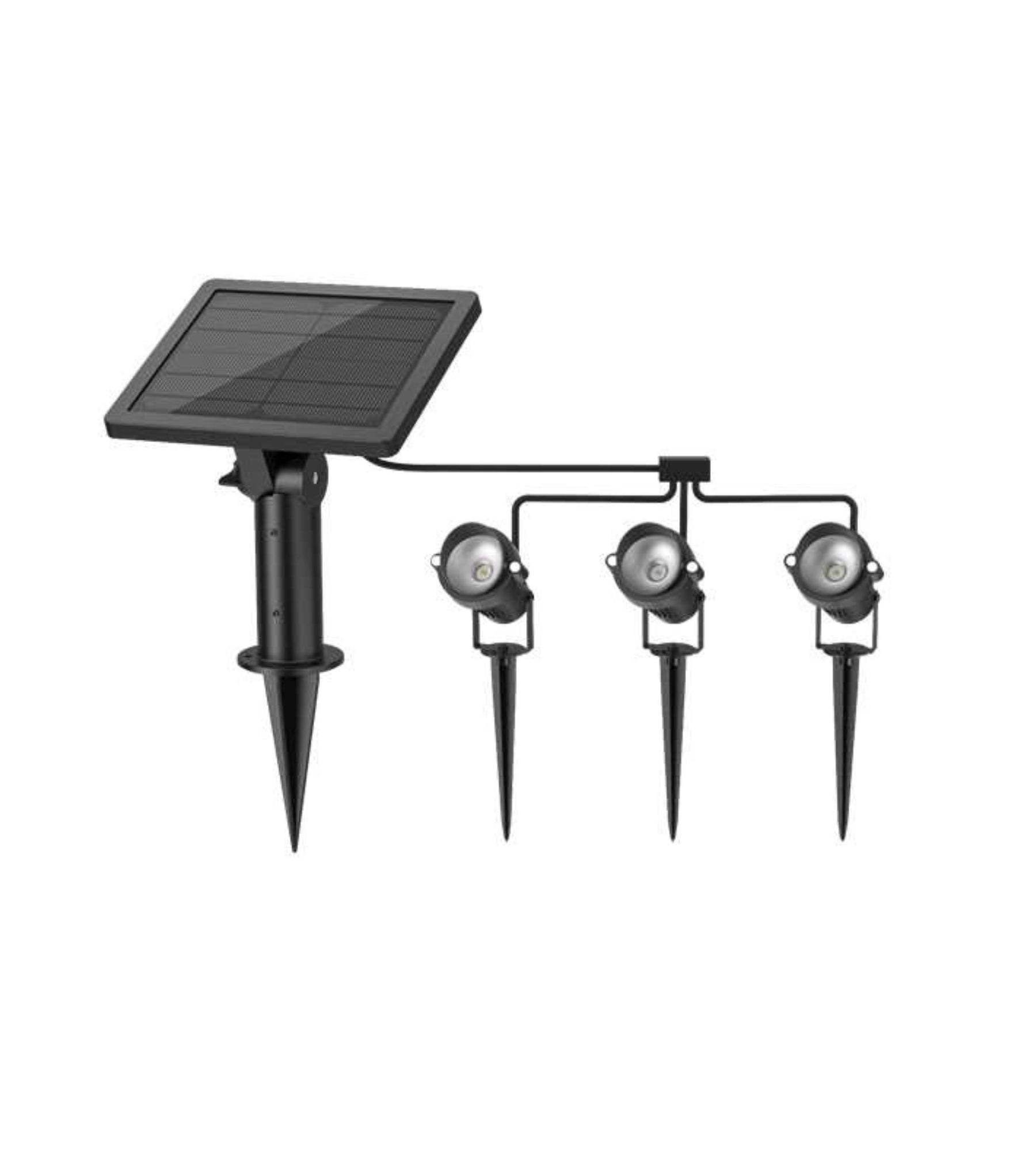 3er-Set Solar-Erdspießstrahler LUMINA+, schwenkbar – Wegmarkierung — 5