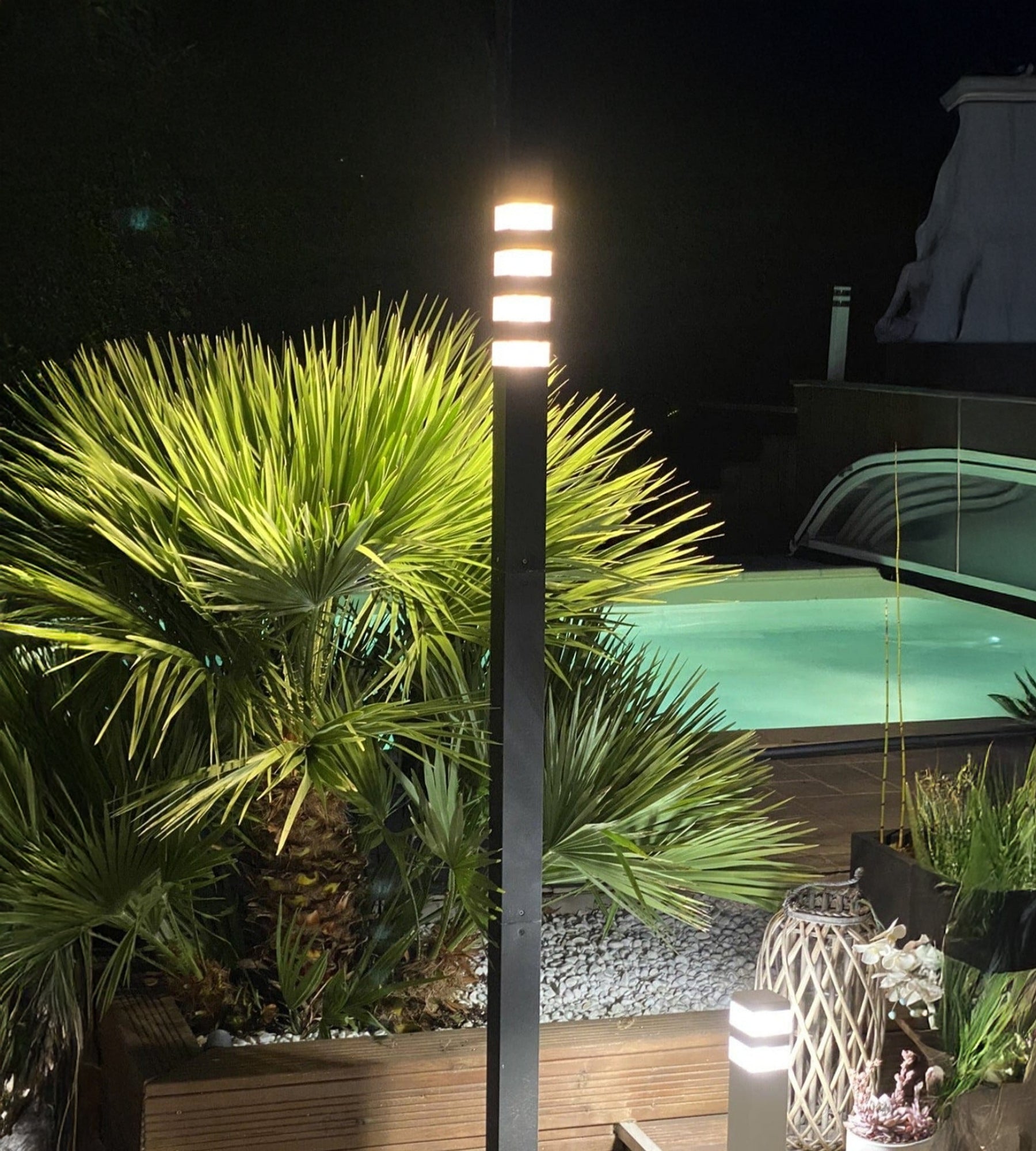 Lampadaire LED Pyramide, 2000 lumens, Blanc neutre - 64 leds - Hauteur 2 mètres - Modulable — 4