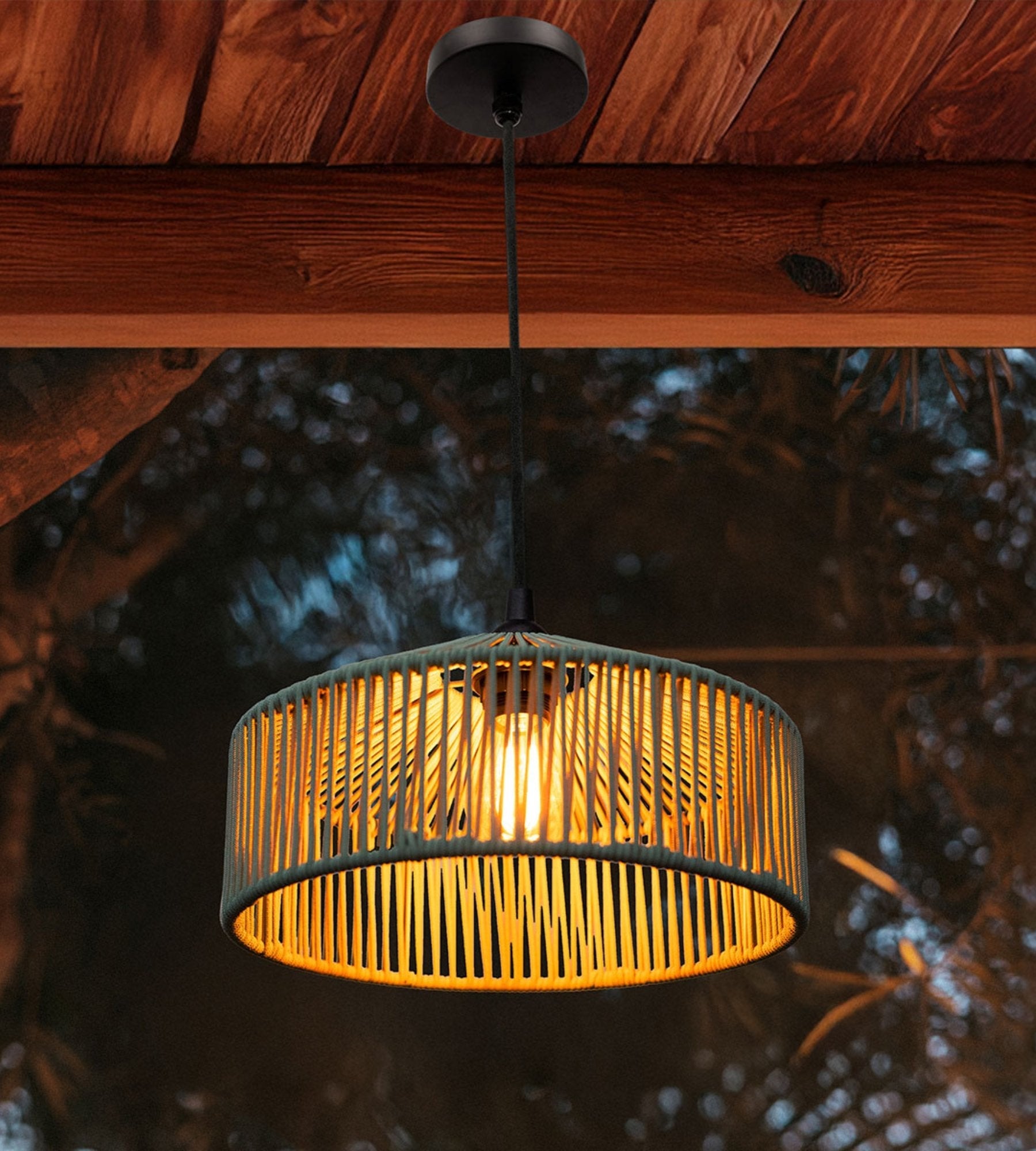 Lampe à suspendre CALABARDINA - Ampoule E27 non fournie - Câble de 5m