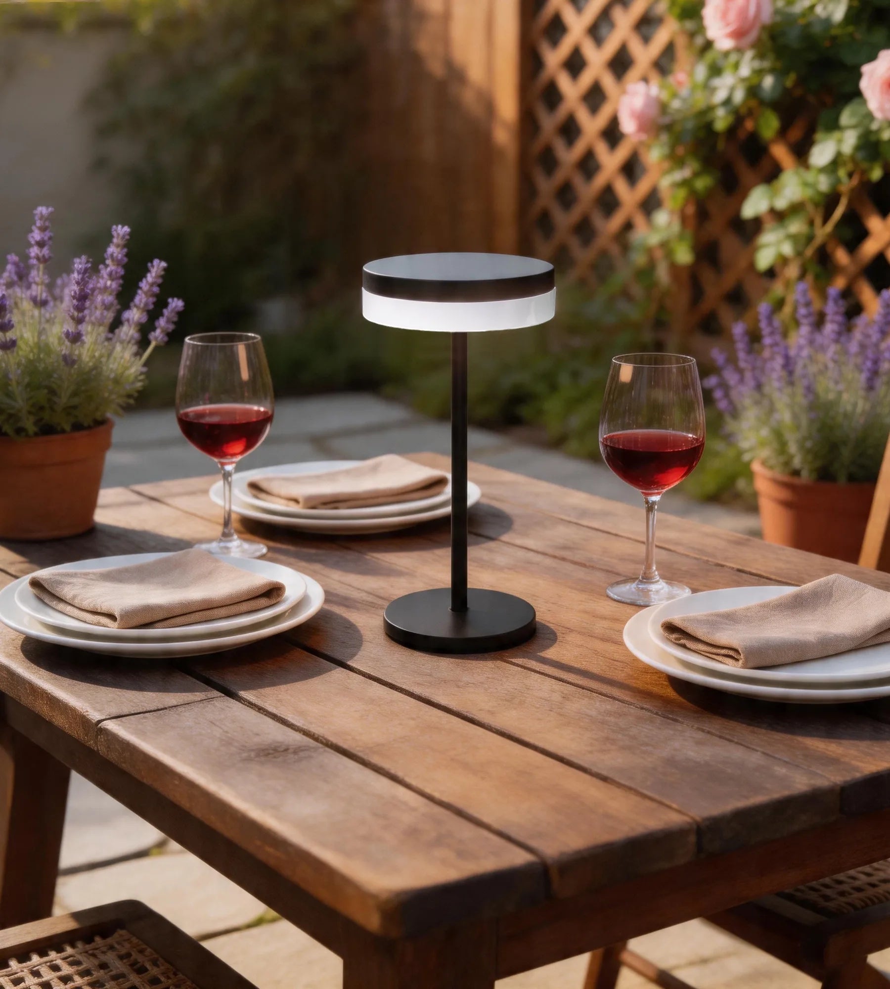 Lámpara de mesa LED solar FRIS, negro — 3