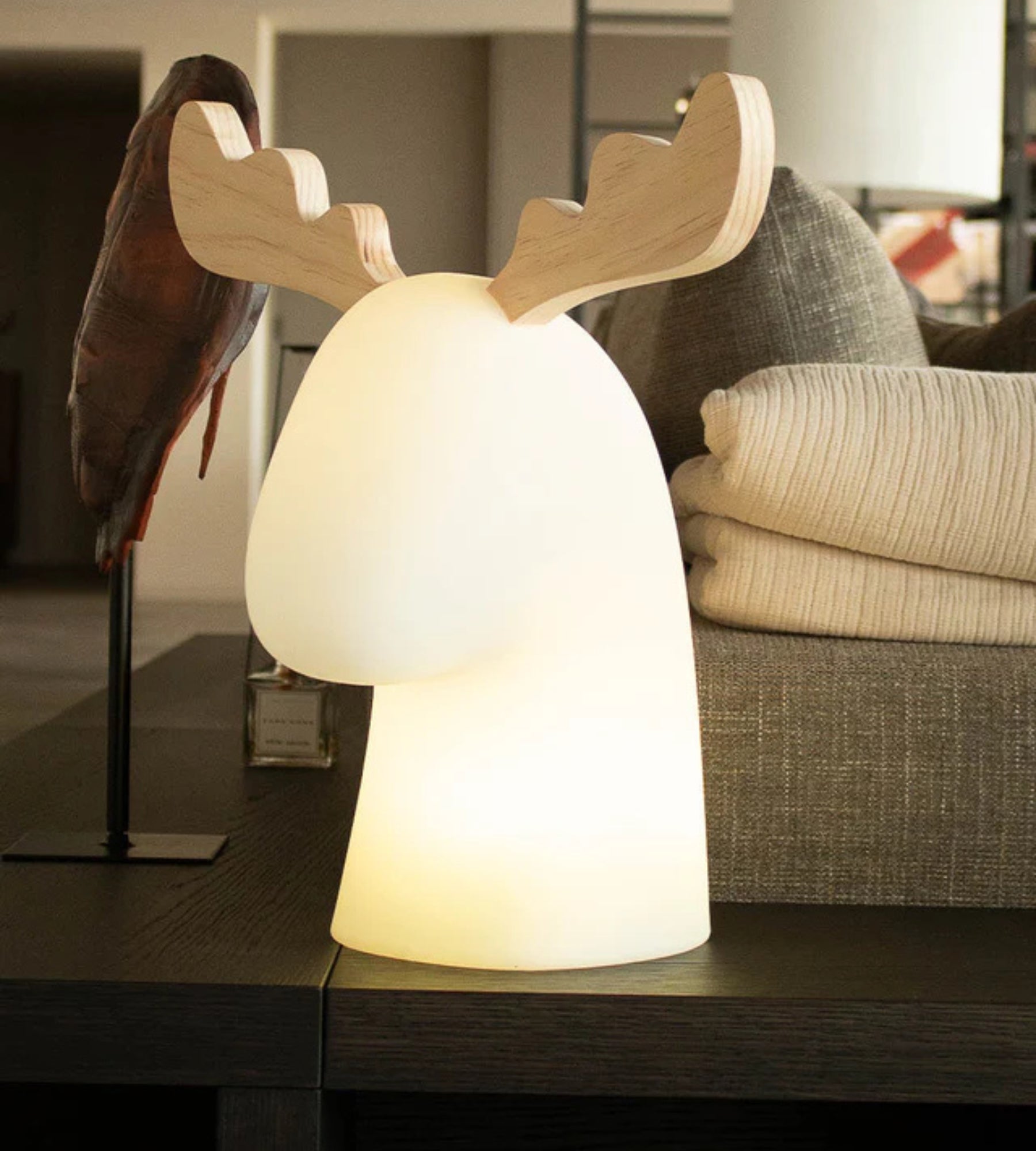 Lampe déco forme de renne RUDY - 230V - Usage intérieur - Blanc chaud — 3