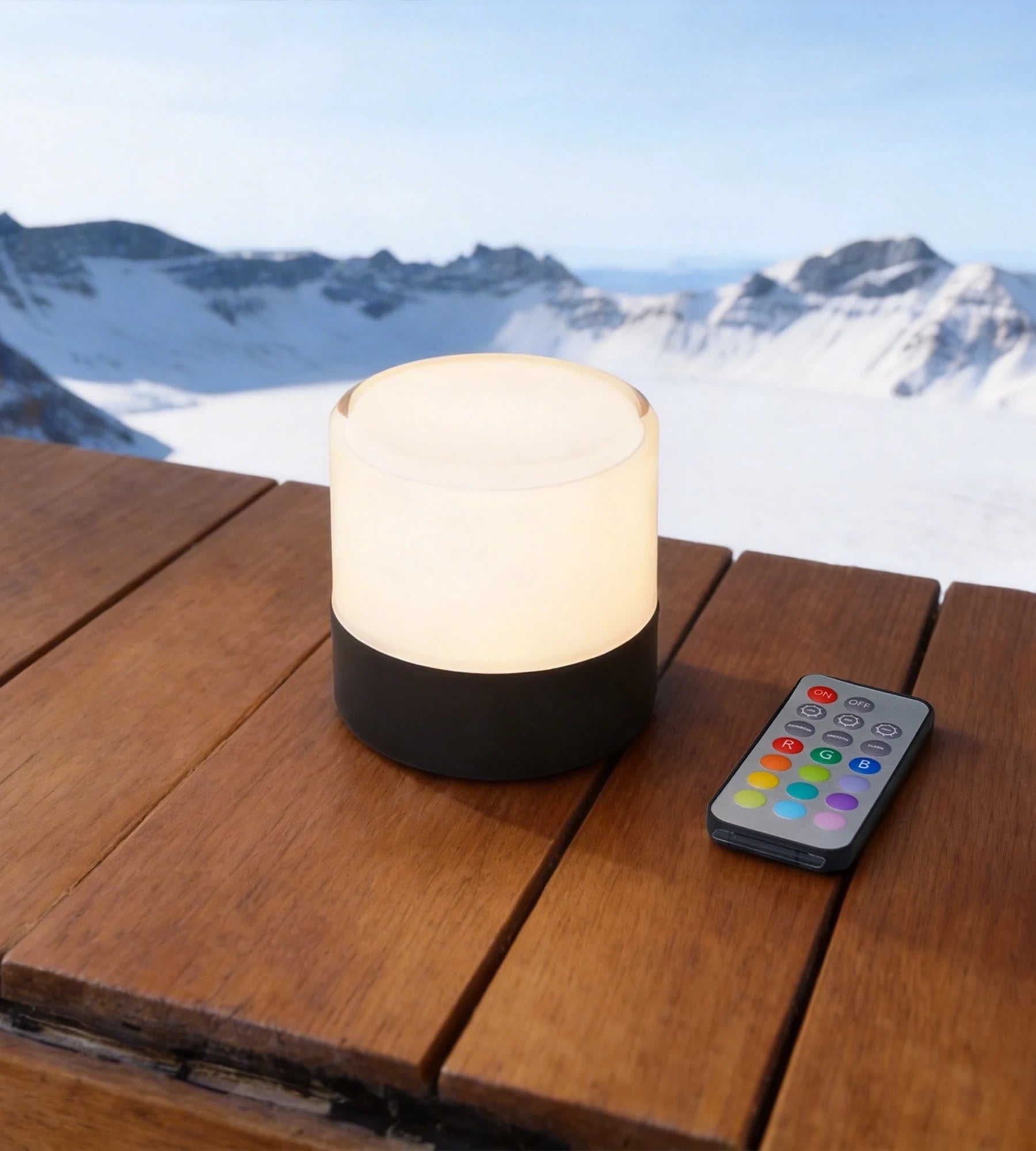 LED-Dekoleuchte CANDLE, Schwarz – kabellos, USB, RGB+CCT – 40 bis 400 Lumen — 6