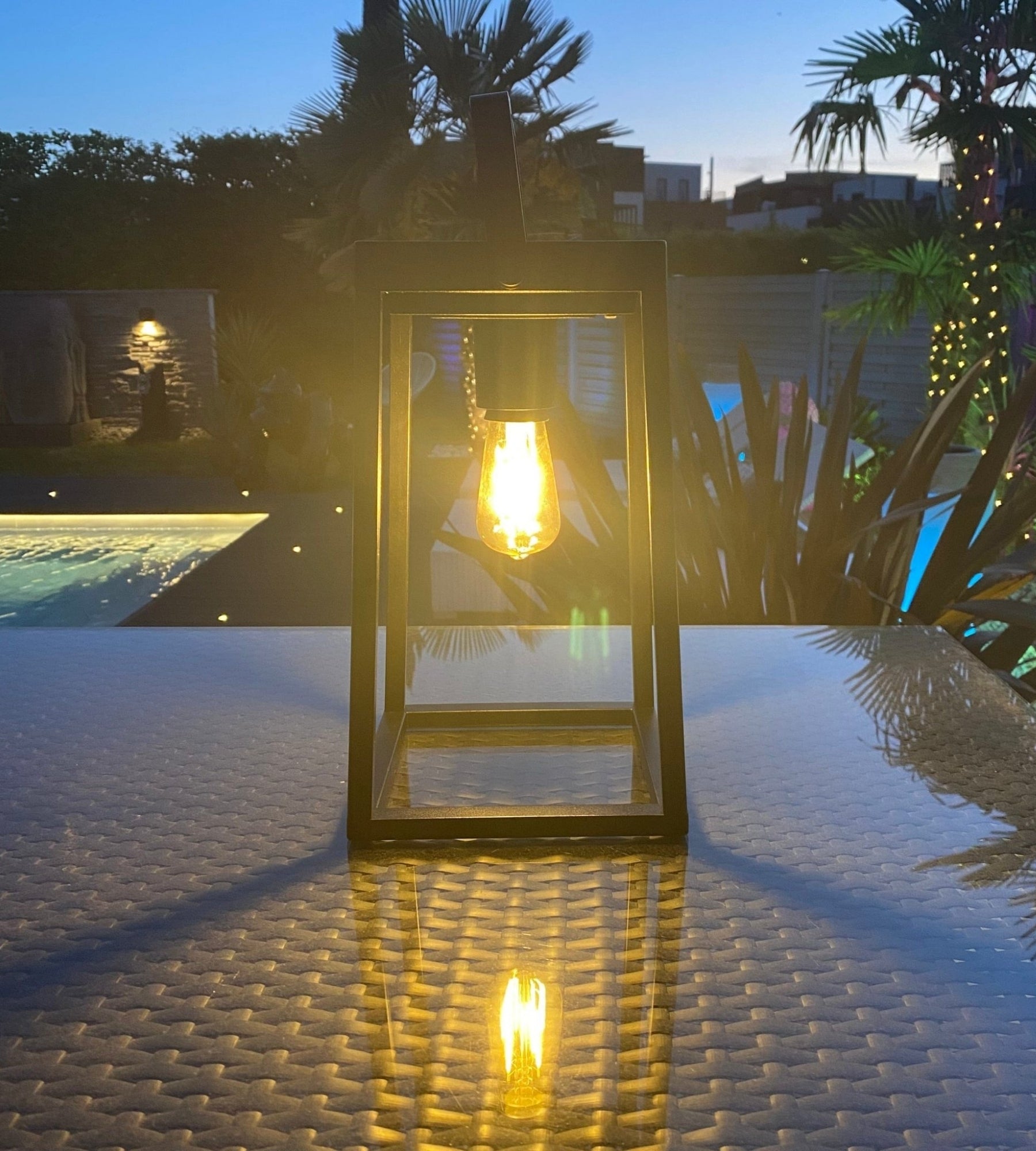 Solar-LED-Laterne FAIRY, Schwarz – E27-Leuchtmittel inklusive — 6