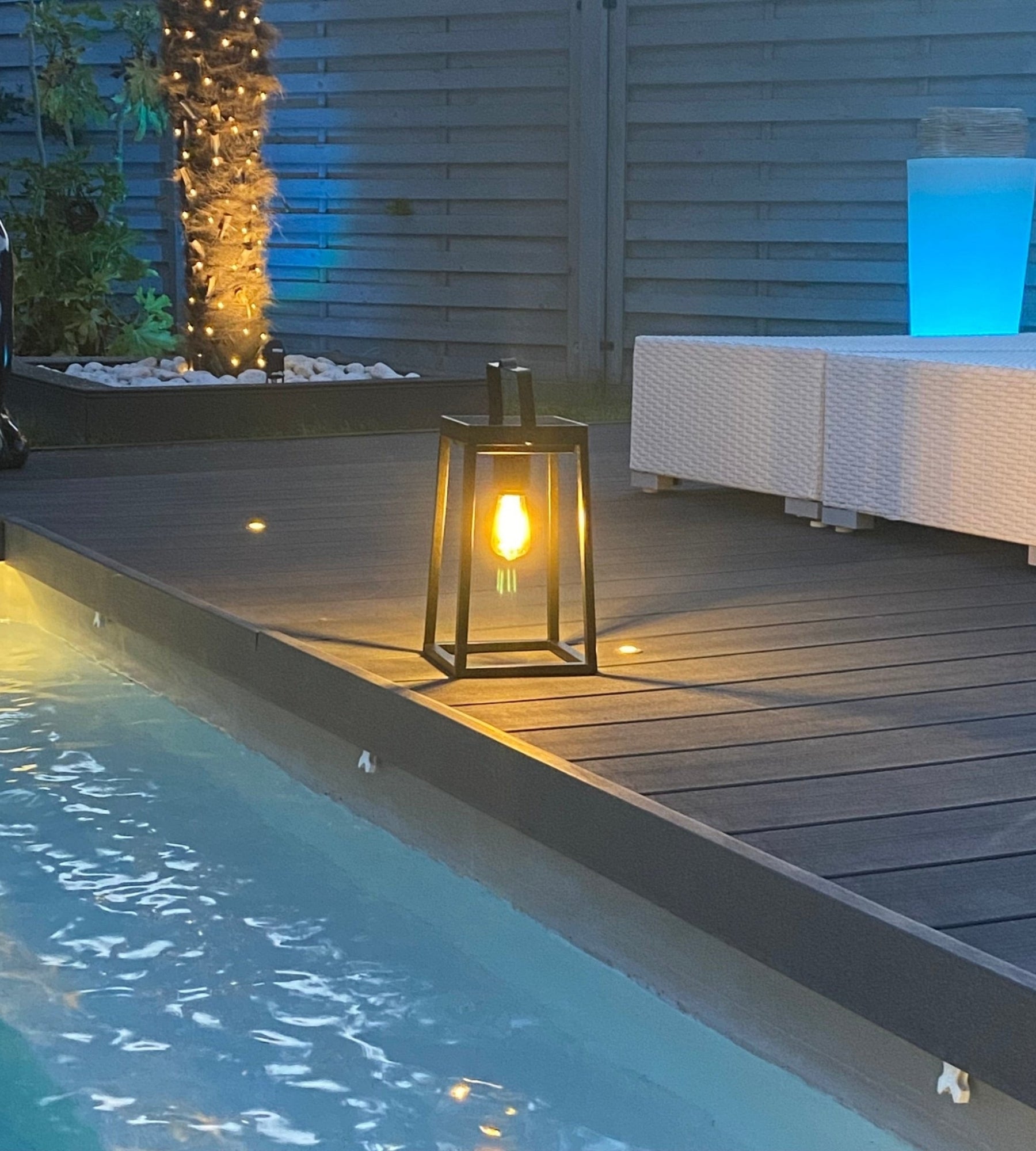 Solar-LED-Laterne FAIRY, Schwarz – E27-Leuchtmittel inklusive — 8