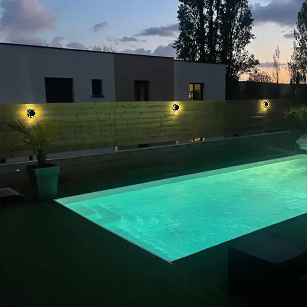 Solar-LED-Bodenleuchte rund – 3 Modi 50 bis 200 Lumen – Boden oder Wand — 1