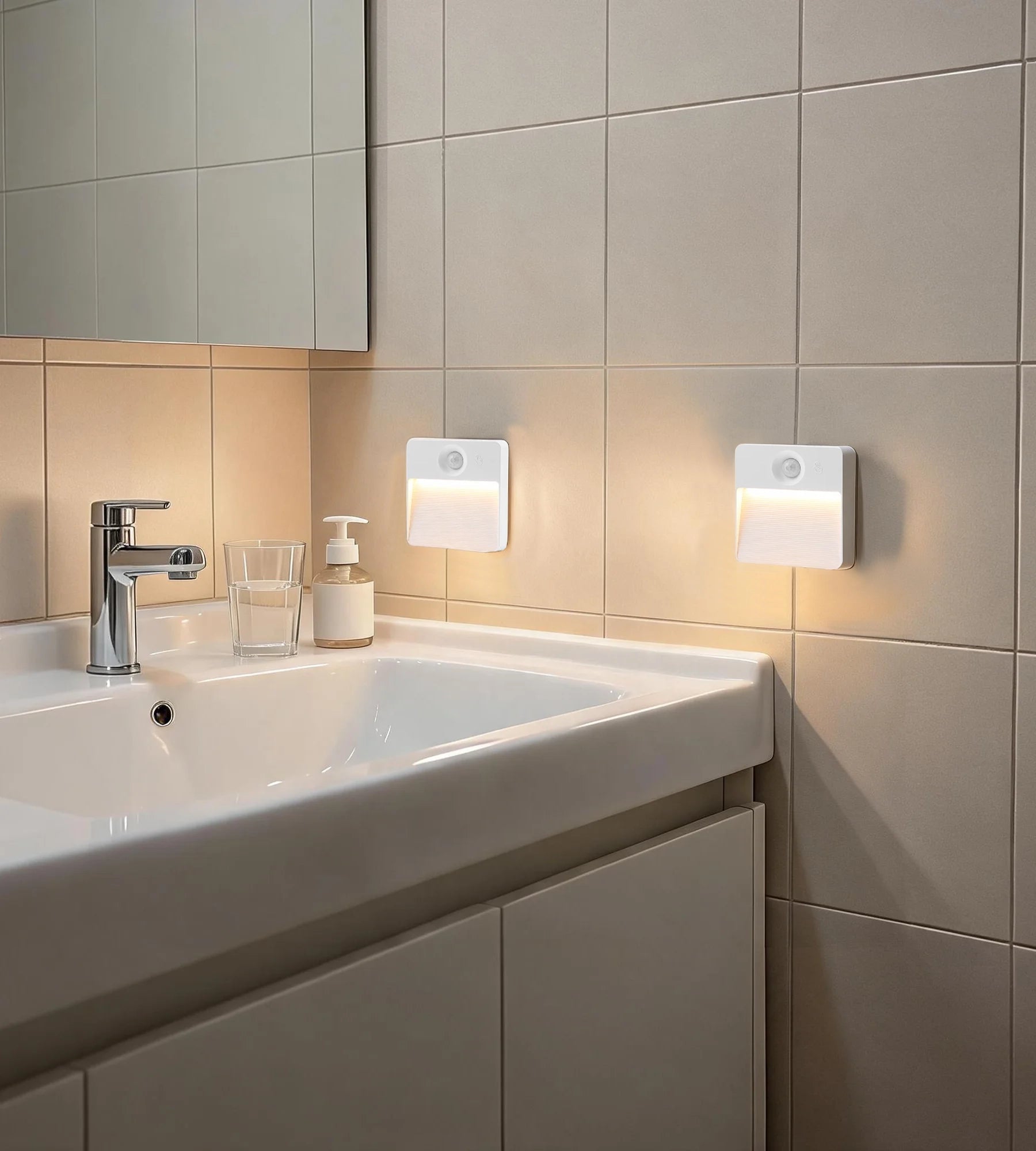 2er-Set LED-Nachtlichter CUBA mit Bewegungsmelder – Innenbereich — 5