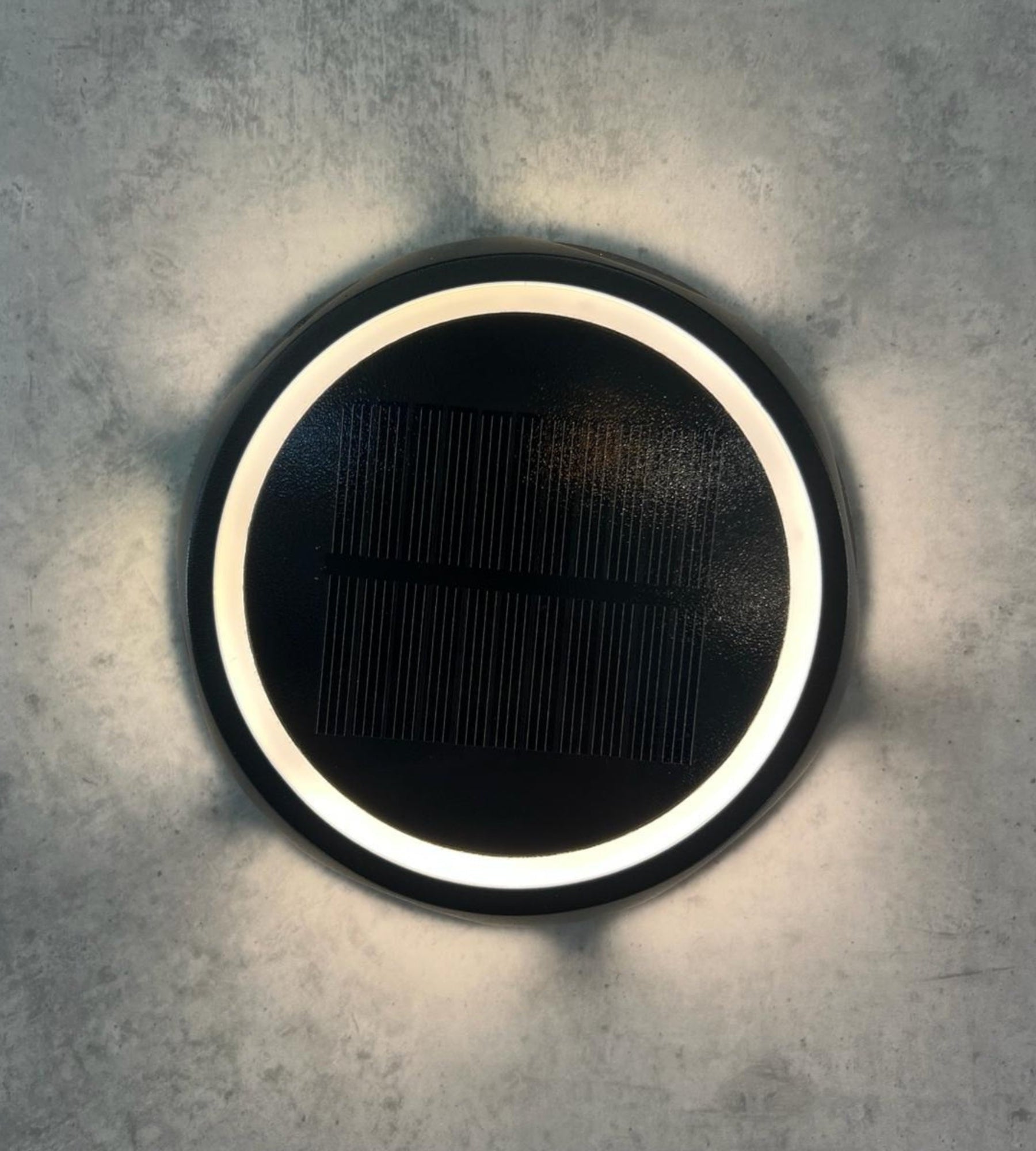 Adoquín LED solar redondo - 3 modos de 50 a 200 lúmenes - Suelo o pared — 6