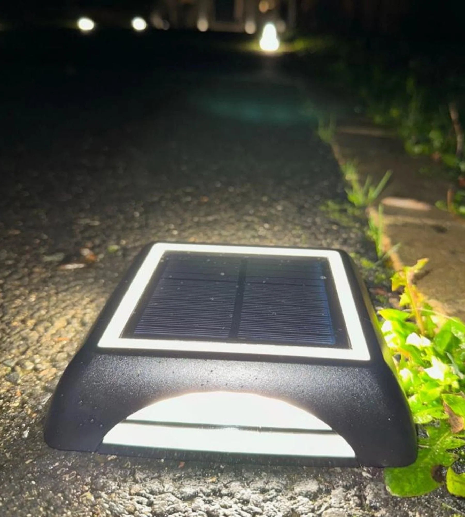 Pavé LED solaire carré, Blanc neutre - 3 modes de 50 à 200 lumens - Sol ou mural — 6