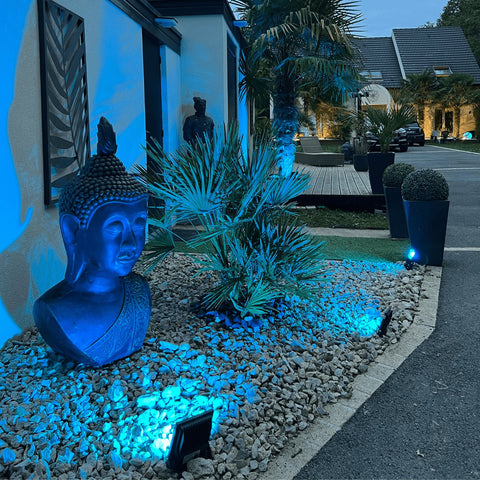Mi–Boxer RGB–CCT LED-Außenprojektor – 230 V – 30 W – Fernbedienung nicht im Lieferumfang enthalten – Lumihome-France.com