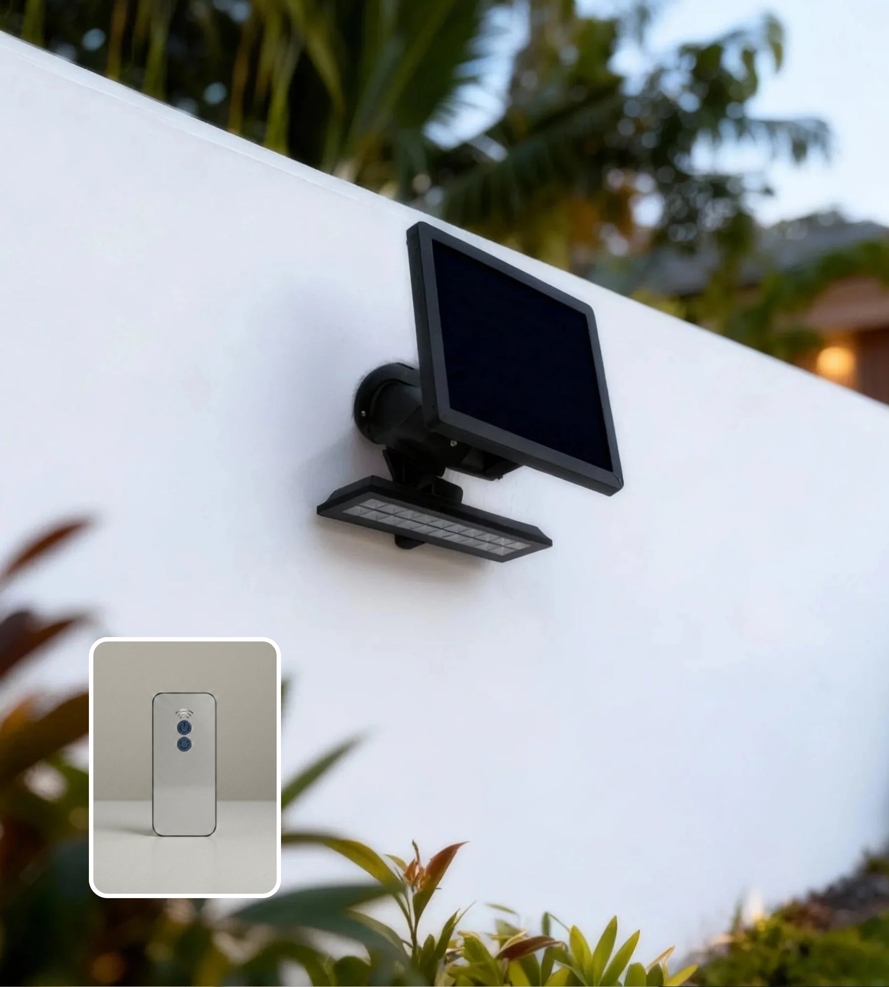 Solar-LED-Strahler POWER-2000 mit Bewegungsmelder und Fernbedienung – bis 1800 Lumen