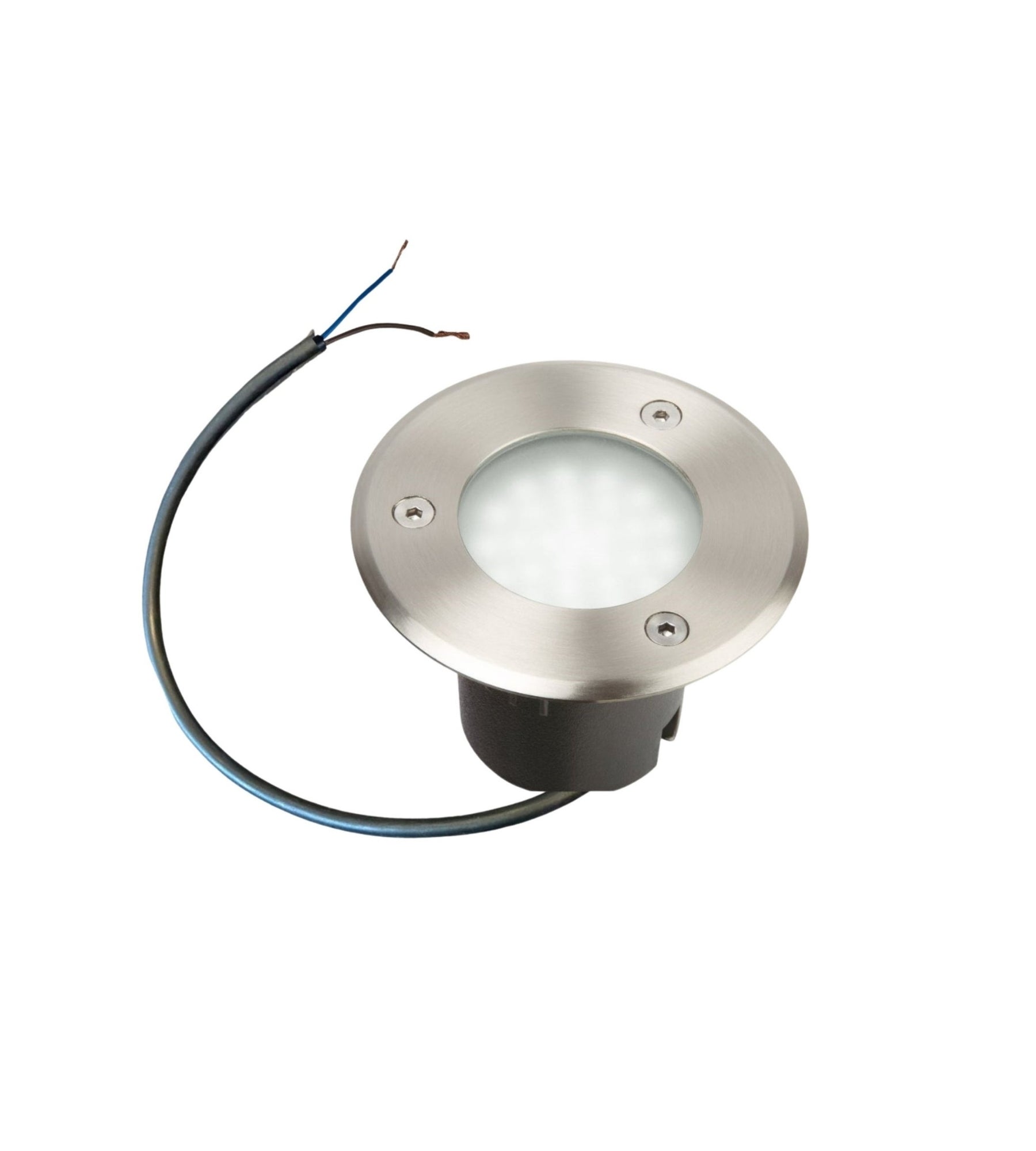 Bodeneinbaustrahler mit integrierten LEDs, Ø 10 cm – 230V – 500 Lumen