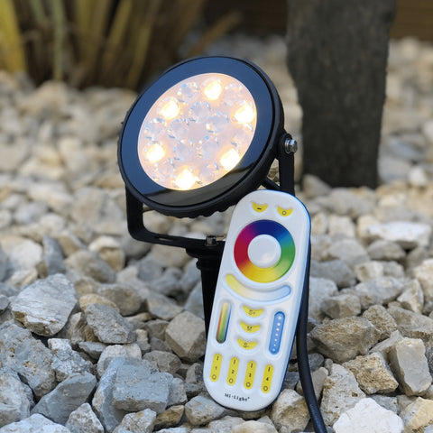Faretto a led RGB/CCT collegato 9W - 230V - Ø 13,3 cm - Controllabile da remoto - Lumihome