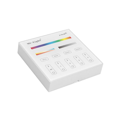 Weiße RF-Wandfernbedienung RGBWW 4 Zonen für MI–LIGHT-Verbindungsbereich – 2,4 GHz – Lumihome-France.com