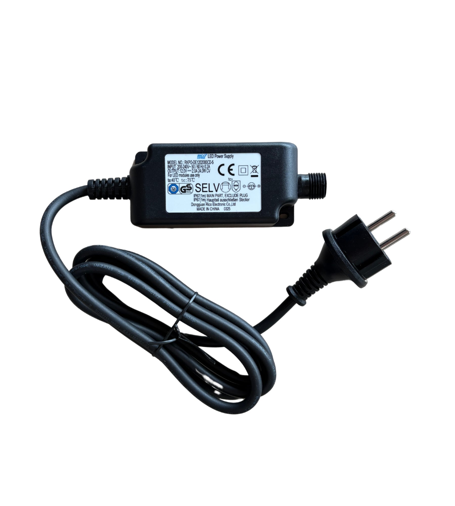 12V 24W Transformator für Schwimmbadbereich - DC - IP44 - IP65-Anschlüsse