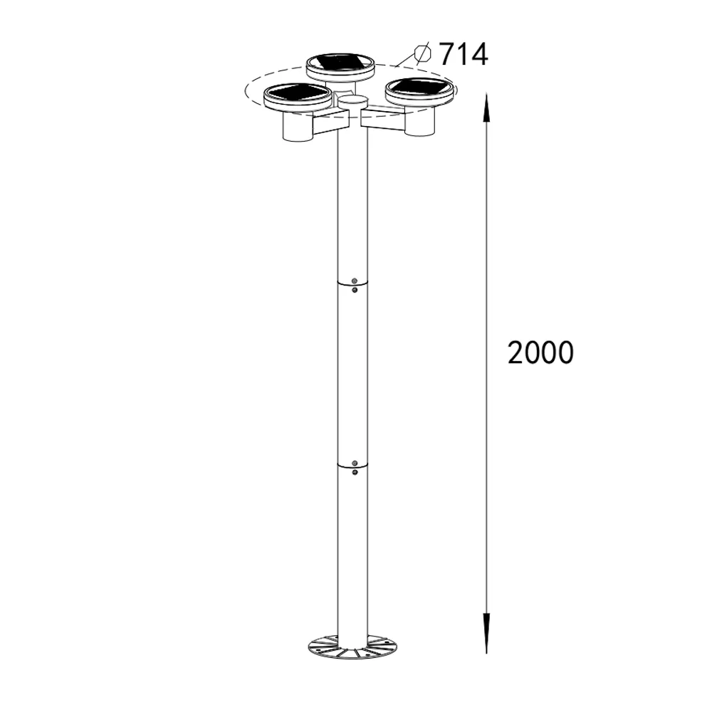 Plano técnico ALTO 3000 — 2000 × 714 mm