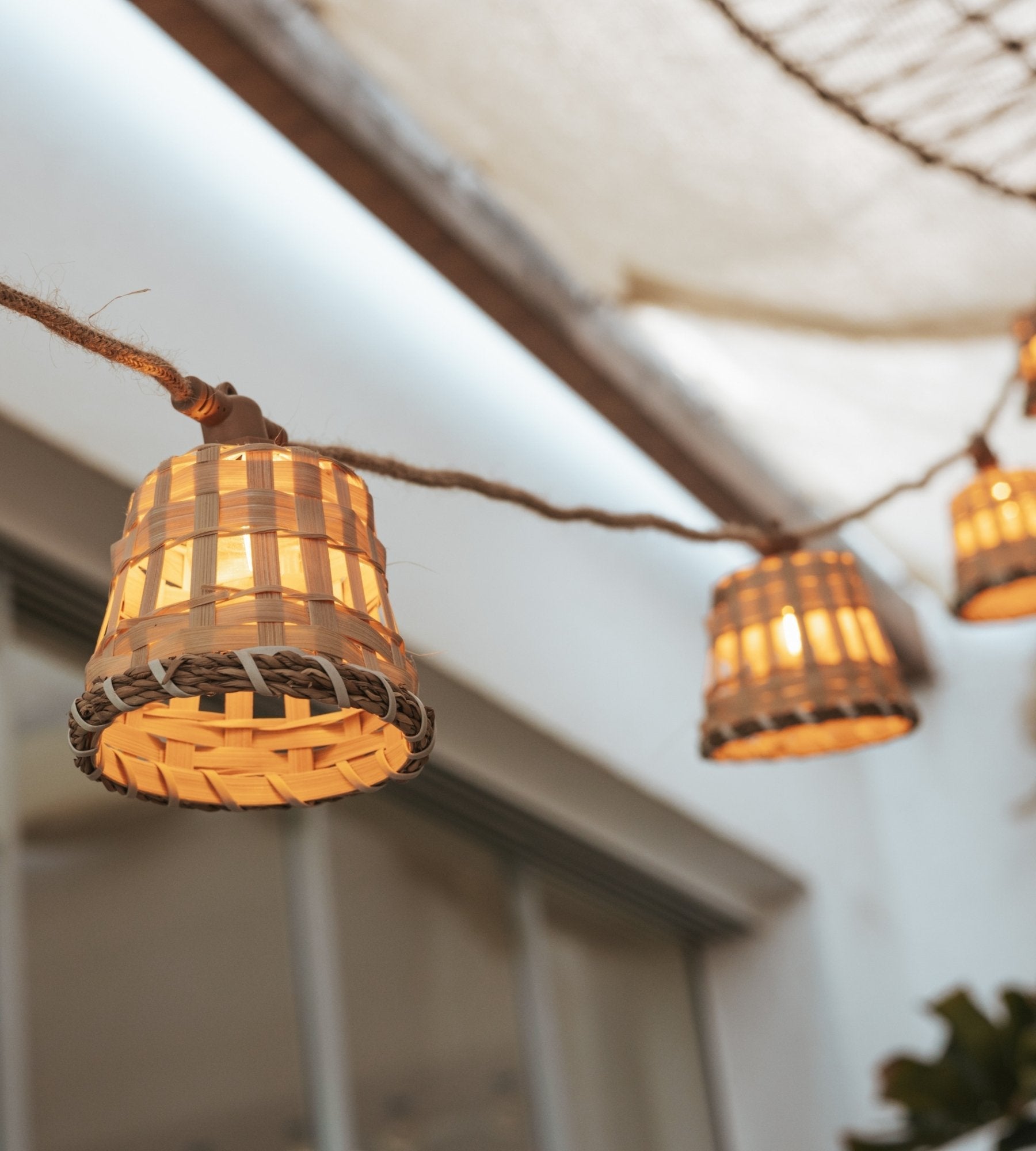 Candeeiro solar AURORA - Design natural - 10 luzes - Lumihome