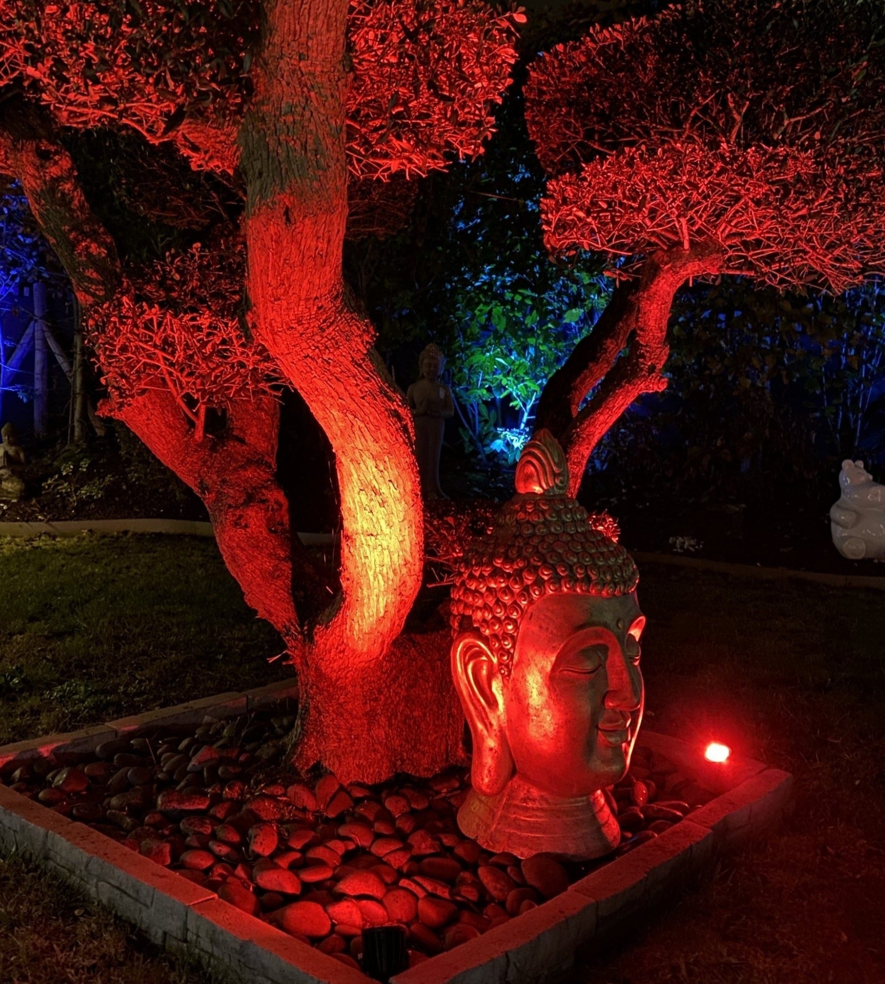 Projetor de iluminação de poste RGB/CCT ligado - FUTC04 - Controlo remoto
